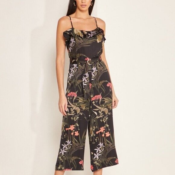 BNWT Ted Baker London Calline Floral Ruffle Jumpsuit Wide Leg - Picture 2 of 15